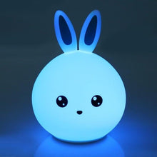 Load image into Gallery viewer, New style Rabbit LED Night Light For Children Baby Kids Bedside Lamp Multicolor Silicone Touch Sensor Tap Control Nightlight